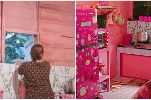 Mewah tak harus mahal, 8 potret dapur kayu pink dengan dekorasi ala marmer ini tampilannya elegan