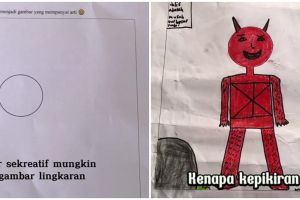 Disuruh gambar dari lingkaran, 13 potret hasil tugas murid kelas 5 SD ini kreatif di luar dugaan