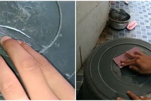 Jangan cuma dilem, ini tips menambal ember yang bocor agar rekat sempurna pakai tambahan 1 bahan dapur