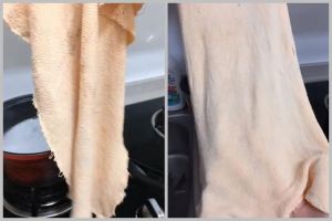 Bukan baking soda, ini cara mencuci lap dapur kumal jadi bersih lagi pakai 1 bahan tanpa perlu disikat