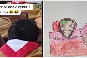 Disuruh cerita pengalaman baik lewat gambar, 12 hasil tugas murid kelas 3 SD ini imajinasinya liar pol