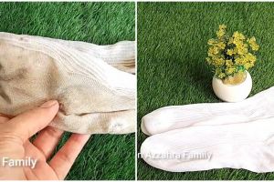 Bukan dengan detergen, ini trik bersihkan kaus kaki dekil jadi seperti baru pakai 1 peralatan mandi