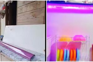 Wanita ini sulap dapur kayu jadi estetik serba ungu, intip 11 potretnya bikin betah masak