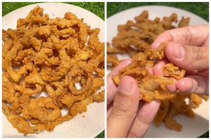 Bukan tepung beras atau maizena, ini trik goreng usus super renyah dan keriting ditambah 1 bahan dapur