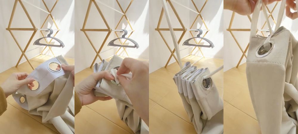 Bukan dilepas, begini trik mudah bersihkan gorden agar ring besinya nggak merusak mesin cuci