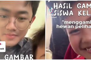 Dapat tugas gambar hewan dari gurunya, 8 potret hasil karya murid kelas 1 SD ini di luar dugaan