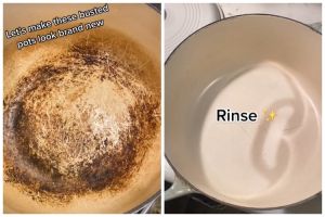 Bukan pakai sitrun, ini cara enyahkan kerak gosong di dasar panci dengan 2 bahan dapur tanpa disikat