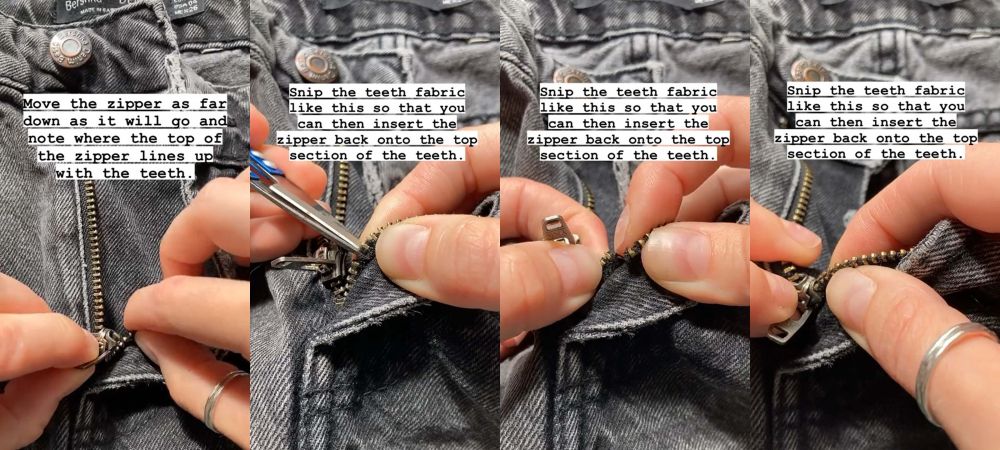 Tanpa harus ke penjahit, begini cara mudah perbaiki resleting celana jeans rusak, cuma butuh 1 bahan
