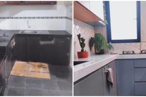 10 Potret dapur mungil tanpa sekat ruang depan estetiknya bikin terpukau, tamu jadi betah nongkrong