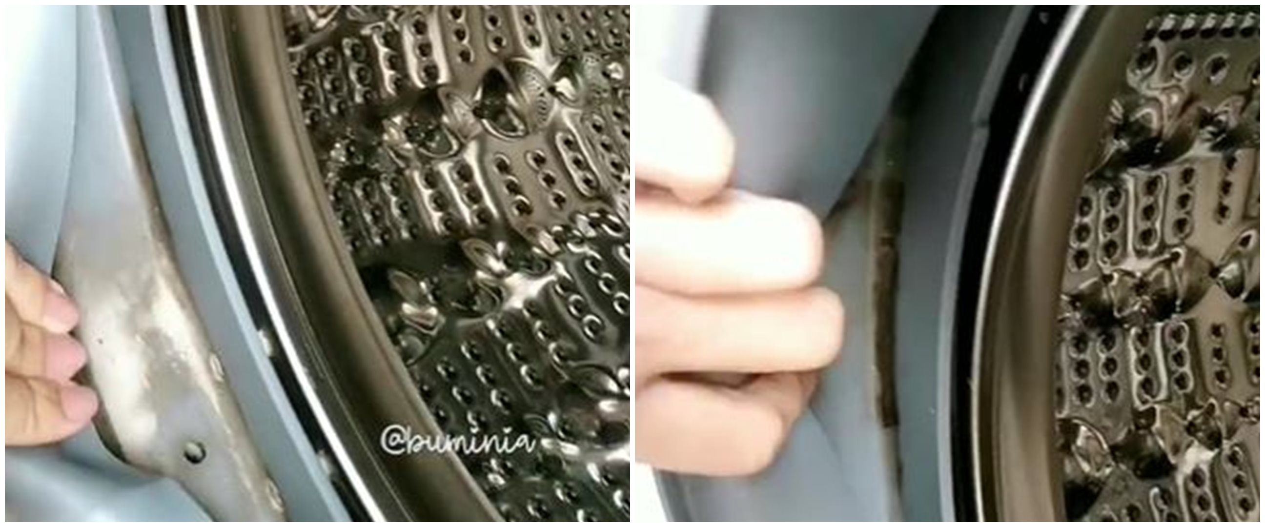 Trik mudah bersihkan jamur di karet mesin cuci cuma pake satu bahan, hasilnya auto kinclong