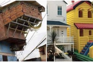 11 Potret kocak desain nyeleneh rumah ini kelewat membingungkan, arsiteknya bikin gagal paham