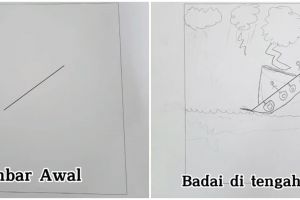 Disuruh bikin gambar dari satu garis oleh guru, 11 potret karya murid kelas 5 SD ini bikin melongo