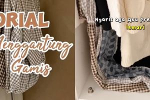 Jangan asal digantung, ini cara mudah menggantung gamis panjang di lemari pendek, jadi auto rapi