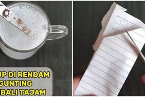 Bukan pakai kertas amplas, begini trik bikin gunting tumpul jadi tajam bak baru modal 1 pembersih