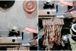 9 Potret makeover dapur mungil tanpa kitchen set di kontrakan ini estetik pol, nggak lagi mager masak