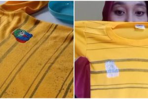 Tanpa sabun, ini cara hilangkan noda bintik hitam membandel di baju anak cuma modal 1 bumbu masakan