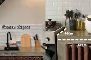 8 Potret dapur mungil tanpa kitchen set ala industrial di kolong tangga, impian emak-emak antiribet