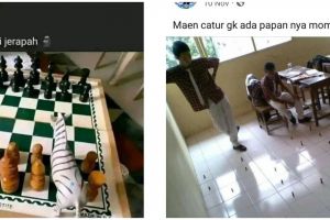 Begini jadinya orang kelewat nyeleneh disuruh main catur, 11 potretnya bikin gagal paham