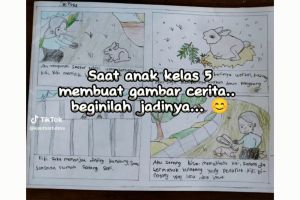 Disuruh bikin cerita bergambar oleh guru, 9 potret hasil karya murid kelas 5 SD ini di luar dugaan