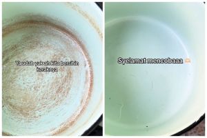 Tanpa sitrun atau air panas, ini trik basmi kerak membekas di bagian dalam panci pakai 1 bahan dapur