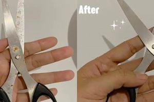 Bukan pakai pasta gigi, ini trik hilangkan noda karat pada gunting pakai 2 bahan dapur