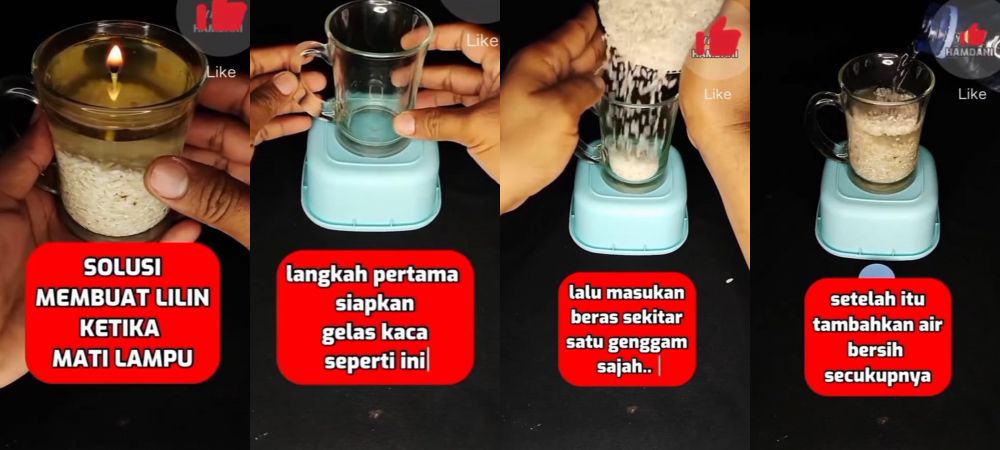 Tak perlu beli lampu darurat, ini cara mudah bikin lilin saat mati listrik cuma pakai 2 bahan dapur
