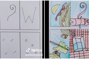 Disuruh guru bikin gambar dari sambung garis, 11 potret karya murid kelas 6 SD ini 'nggak habis fikri'