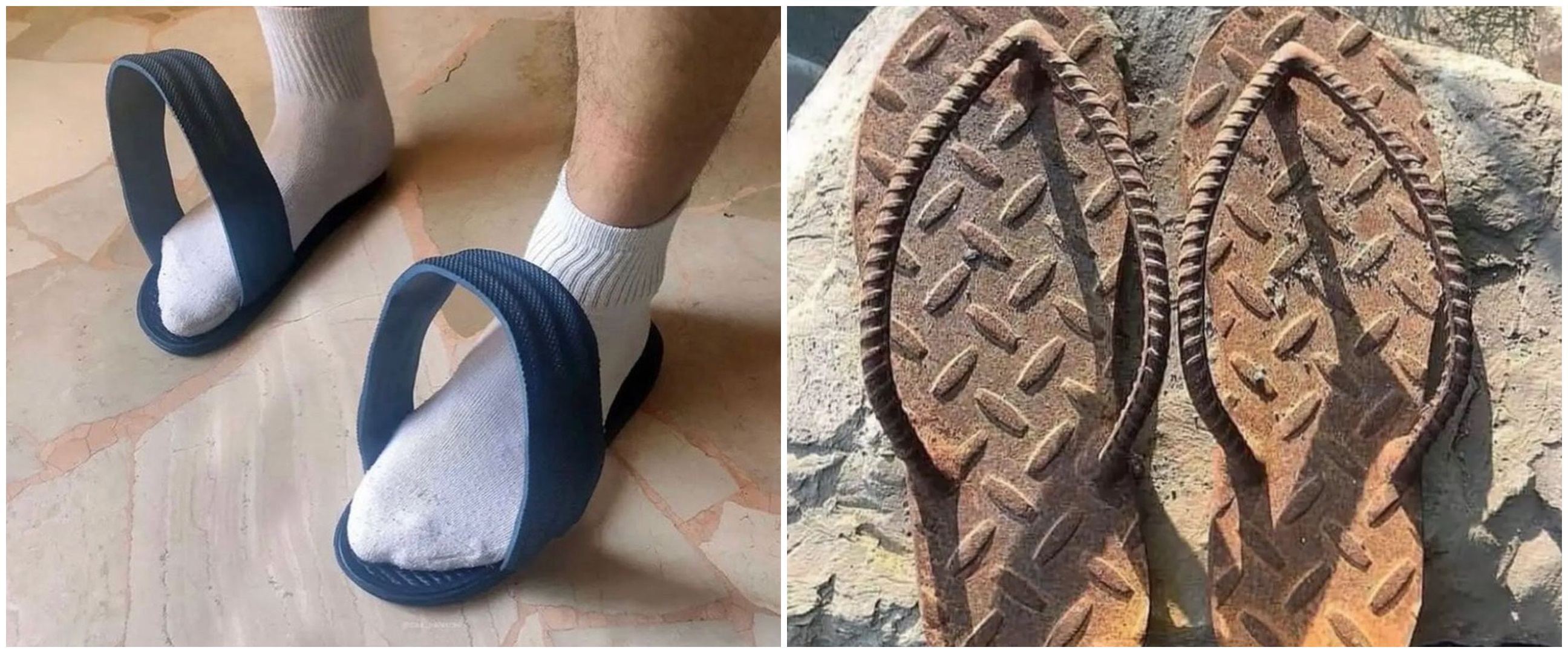 11 Potret kocak desain nyeleneh sandal ini bukannya lindungi kaki malah bikin repot sendiri