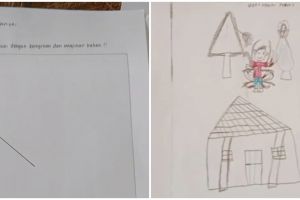 Disuruh bikin gambar dari satu garis oleh guru, 11 karya murid kelas 3 SD ini bikin gagal paham