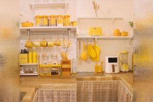 8 Potret dapur serba kuning tanpa kitchen set ini visualnya nggak norak, bikin masak makin ceria