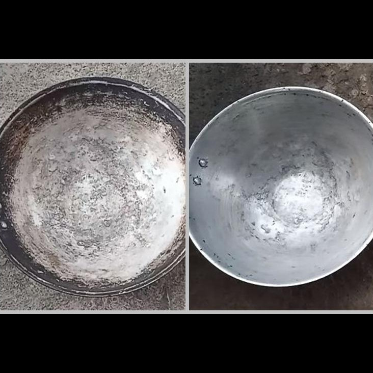 Tanpa dioles minyak kelapa, ini trik memperbaiki wajan rusak cuma pakai 1 jenis cairan