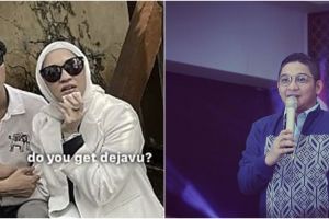 Gestur mirip meski beda belasan tahun, momen Kiesha & Pasha temani Okie Agustina wawancara bak dejavu