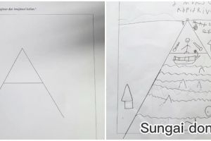 Disuruh bikin gambar dari segitiga oleh guru, 11 karya murid kelas 5 SD ini bikin melongo