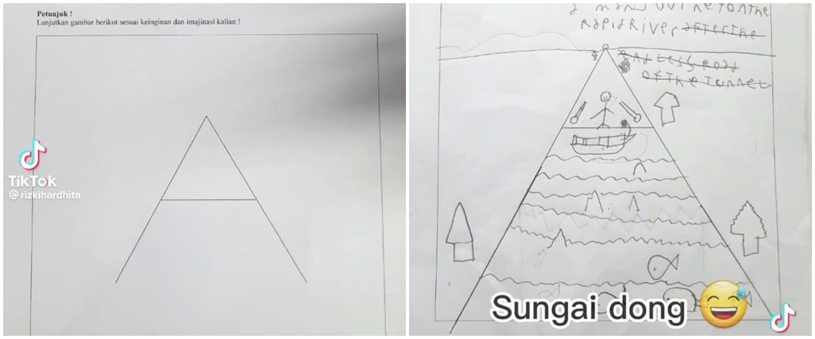 Disuruh bikin gambar dari segitiga oleh guru, 11 karya murid kelas 5 SD ini bikin melongo