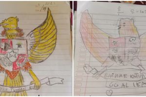 Disuruh gambar burung Garuda, 11 hasil karya murid kelas 2 SD ini absurdnya bikin ngakak pol