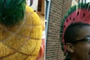 11 Potret kocak model rambut mirip buah ini bikin nyengir kuda, pedenya nggak ada lawan