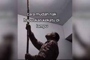 Alih-alih pakai semprotan serangga, cara pria ini ngusir laron di luar dugaan, kreativitasnya jempolan