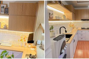 9 Potret dapur berkonsep japandi di rumah subsidi ini estetik banget, desainnya simpel tapi elegan