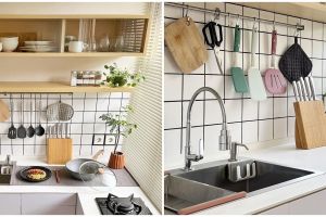 11 Potret dapur Japandi ini mengusung ruang tanpa sekat, meski desainnya mungil tapi terasa lapang