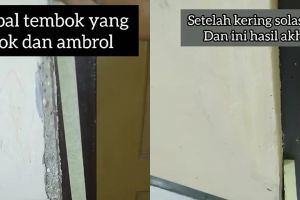 Tak perlu renovasi ulang, ini cara tambal tembok rumah yang mengelupas pakai tambahan 1 bahan perekat