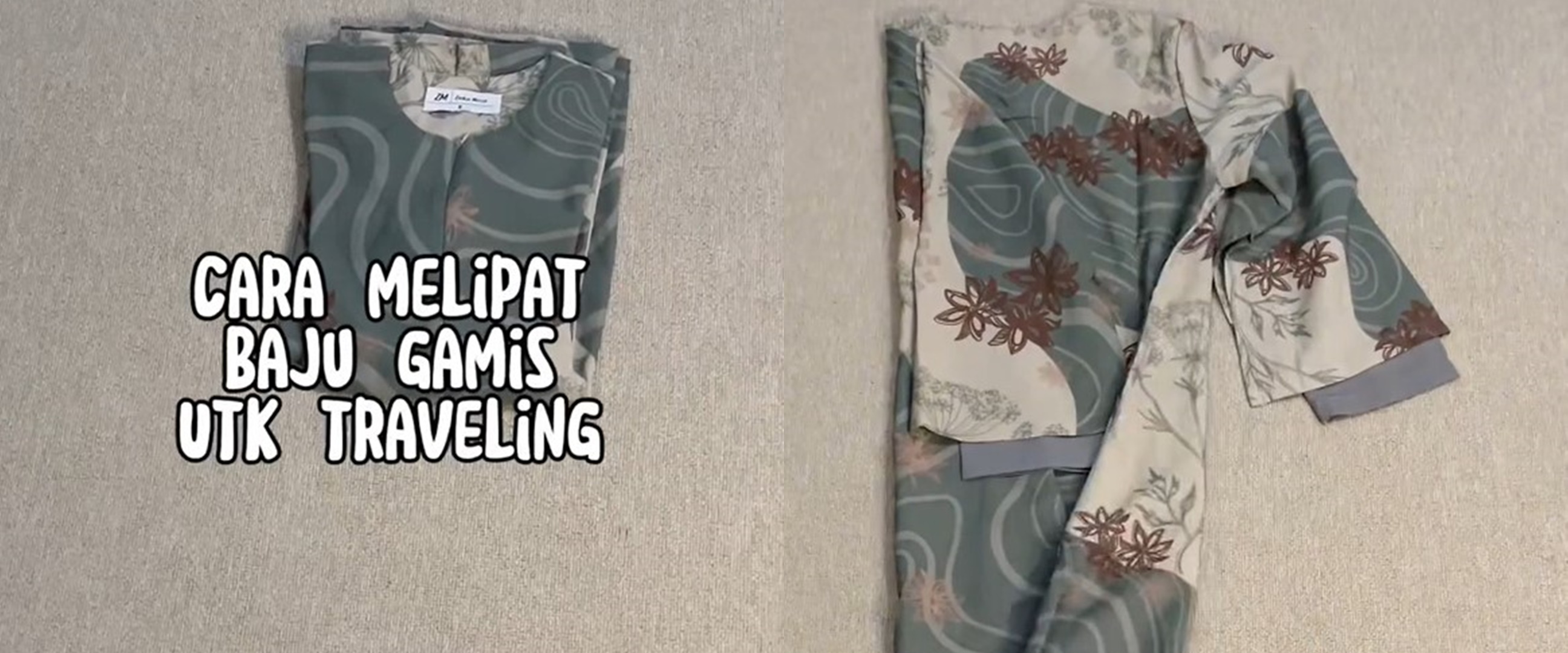 Bukan asal digulung, ini trik melipat gamis yang tepat supaya nggak makan tempat di koper