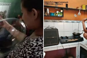 11 Potret kocak aksi ibu-ibu saat masak ini nyelenehnya nggak ada lawan, idenya dari mana ya?