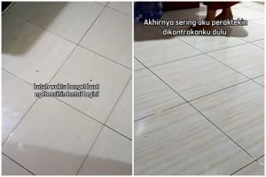 Cara bersihkan lantai licin kena cipratan minyak cukup tambah 1 bahan dapur, hasilnya kesat dan wangi