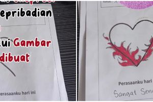 Disuruh gambar dari emoticon hati, 11 karya murid kelas 1 SMA ini ekspresif di luar dugaan