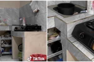 Modal Rp 180 ribu, 9 potret makeover dapur sempit jadi estetik ini bukti murah tapi nggak murahan