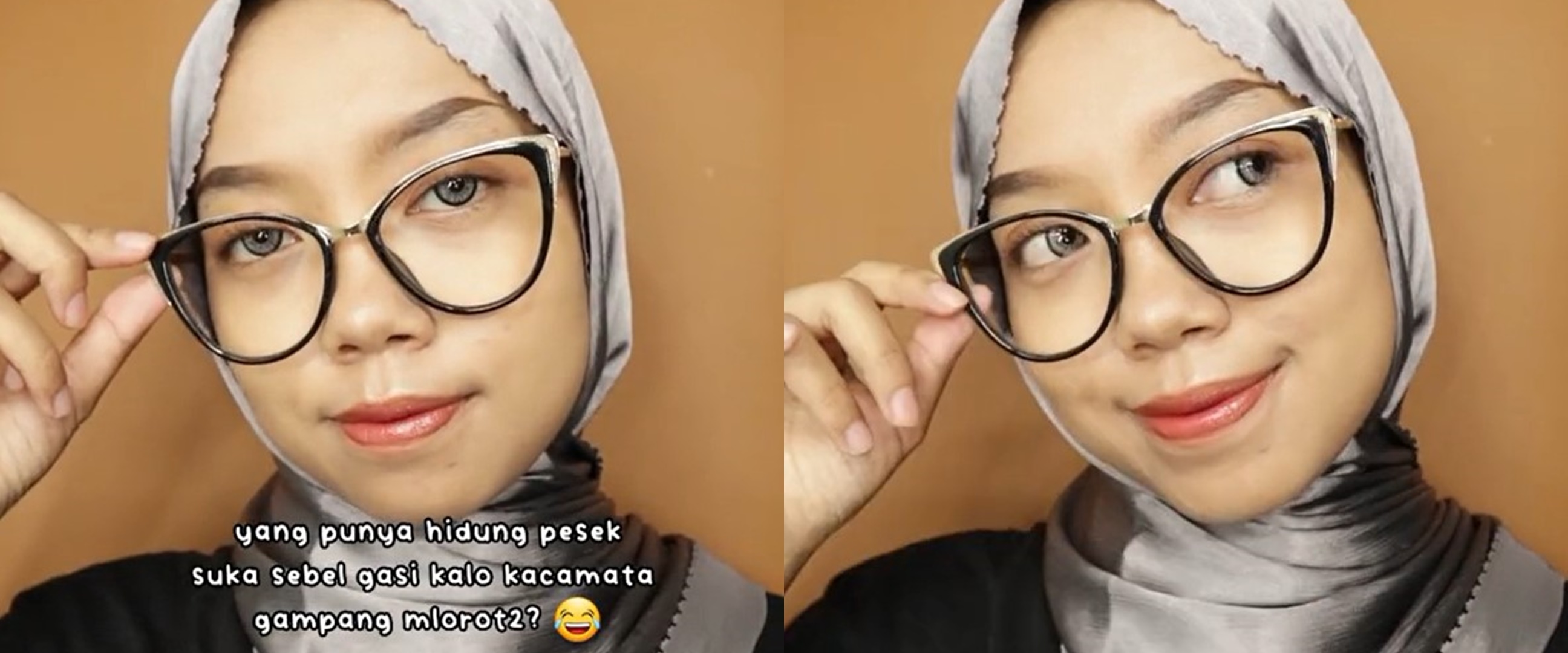 Nggak perlu pakai penyangga, ini trik bikin kacamata anti melorot cuma pakai 1 alat makeup