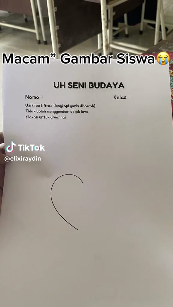 Dapat tugas sambung gambar, 9 potret karya murid kelas 2 SMP ini absurd kayak bocah cilik