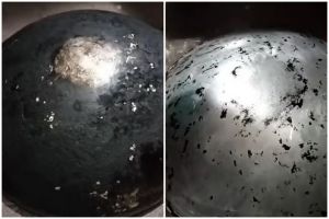 Modal Rp5.000, ini cara bersihkan kerak gosong di pantat wajan agar kinclong lagi pakai 1 bahan dapur