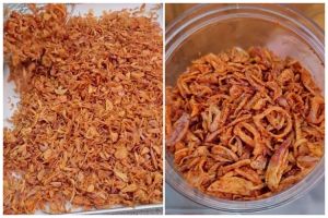 Bukan ditambah tepung beras atau cuka, ini trik goreng bawang merah agar renyah hingga 1 bulan