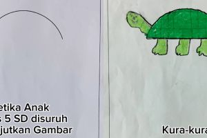 Diberi tugas sambung gambar dari garis melengkung dari guru, 11 hasil karya murid 5 SD ini kreatif pol